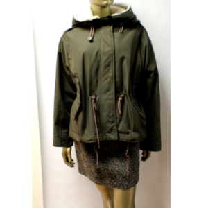 BURBERRY BRIT- PARKA- Women -Shearling- COAT- SZ: 8