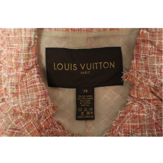 Louis Vuitton Topstitched Leather Boxy Jacket Graphite. Size 38