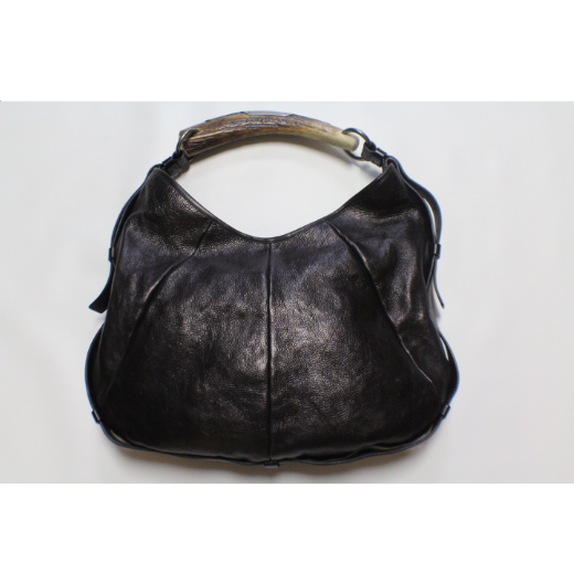 Sold at Auction: Yves Saint Laurent black leather Mombasa sling